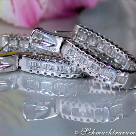 Exclusive Baguette Diamond Hoop Earrings