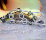 Extra long Dangle Earrings with Black & White Diamonds