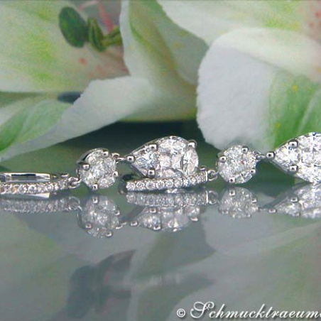 Magnificent "Illusion Style" Diamond Earrings