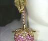 Strawberry Style Dangling Earrings with Pink & Yellow Sapphires
