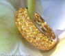 Gelber Saphir Pavéring in Gelbgold 585