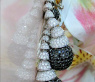 Unusual Dangling Earrings with Black & White Diamonds