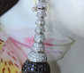 Unusual Dangling Earrings with Black & White Diamonds