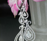 Beautiful Dangling Earrings with Diamonds (Illusion Design)