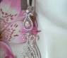Beautiful Dangling Earrings with Diamonds (Illusion Design)