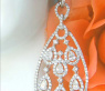 Noble Diamond Dangle Earrings with Pear Shaped Diamonds