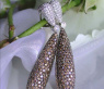 Magnificent Natural Brown & White Diamond Earrings