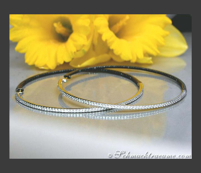 Creolen mit schwarzen Diamanten Creolen mit schwarzen Diamanten