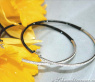Creolen mit schwarzen Diamanten