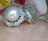Sensational South Sea Pearl Earrings with Diamonds