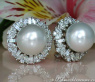 Sensational South Sea Pearl Earrings with Diamonds