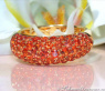 Noble Orange Sapphire Pavéring