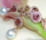Impressive Dangling Earrings with Southsea Pearls, Tourmalines & Diamonds