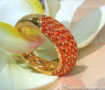 Noble Orange Sapphire Pavéring