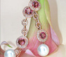 Impressive Dangling Earrings with Southsea Pearls, Tourmalines & Diamonds
