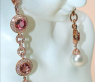 Impressive Dangling Earrings with Southsea Pearls, Tourmalines & Diamonds