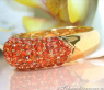 Noble Orange Sapphire Pavéring