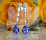 Precious Tanzanite Earrings with Diamonds