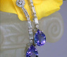 Precious Tanzanite Earrings with Diamonds