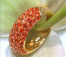 Noble Orange Sapphire Pavéring