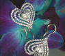 Striking Diamond Heart Earrings