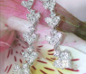 Fabulous Diamond Heart Dangling Earrings