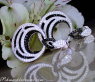 Luxurious Dangling Earrings with Black & White Diamonds