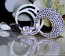 Luxurious Dangling Earrings with Black & White Diamonds