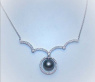 Versatile Tahitian Pearl Necklace with Diamonds