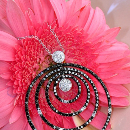 Magnificent Black & White Diamond Necklace