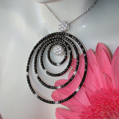 Magnificent Black & White Diamond Necklace