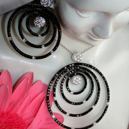 Magnificent Black & White Diamond Necklace