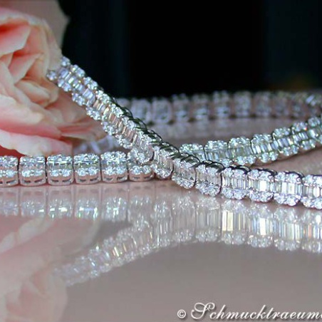 Brillanten Diamanten Collier in Weißgold 750