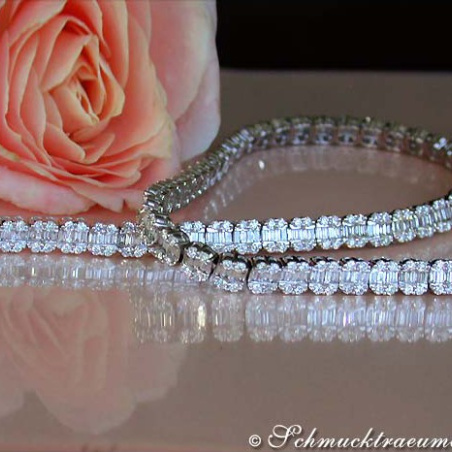 Brillanten Diamanten Collier in Weißgold 750