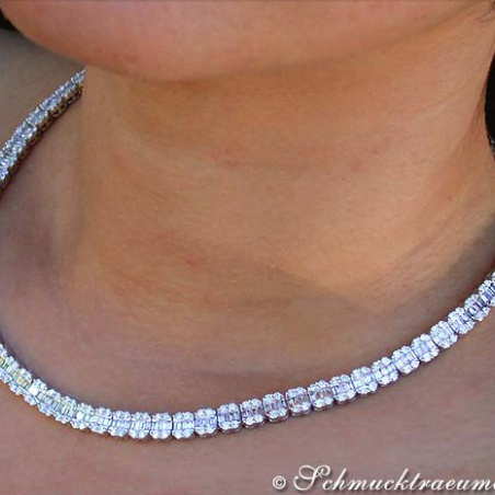 Brillanten Diamanten Collier in Weißgold 750