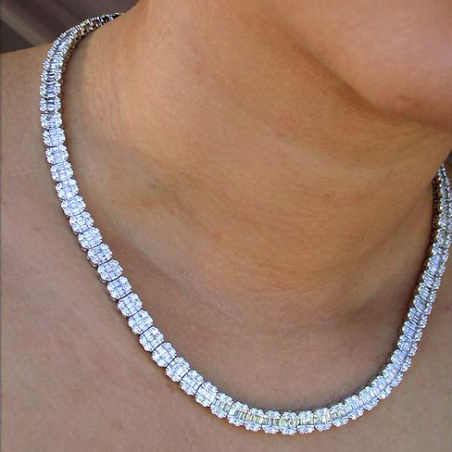 Brillanten Diamanten Collier in Weißgold 750
