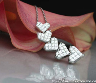 Elegant Diamond Heart Necklace