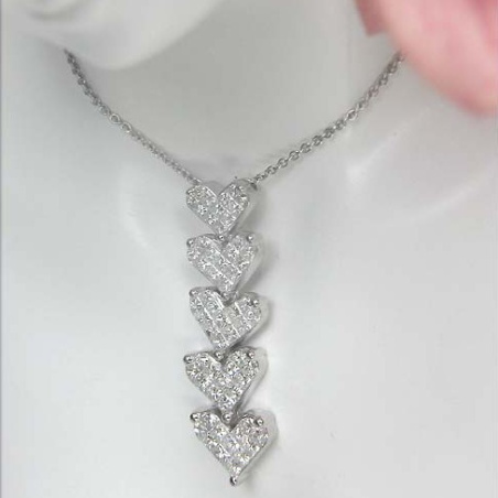 Diamanten Herz Collier