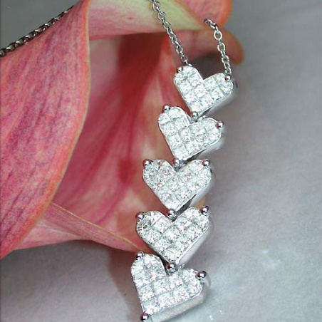 Diamanten Herz Collier