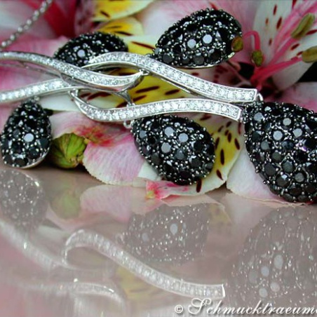 Extraordinary Black and White Diamond Necklace