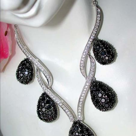 Extraordinary Black and White Diamond Necklace