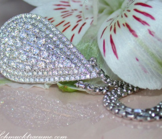 Magnificent Diamond Pear Necklace