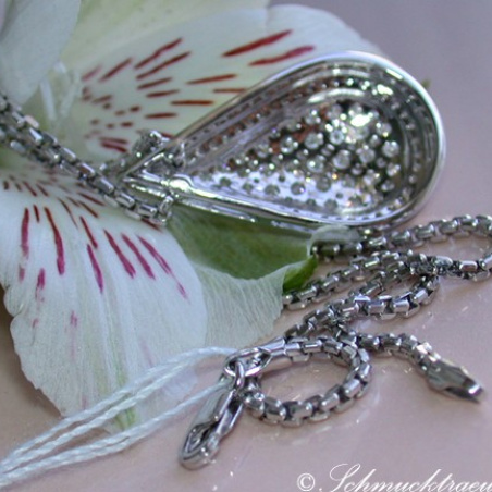 Brillanten Tropfen Collier Halskette