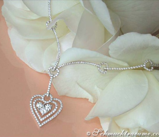 Exquisite Diamond Heart Necklace