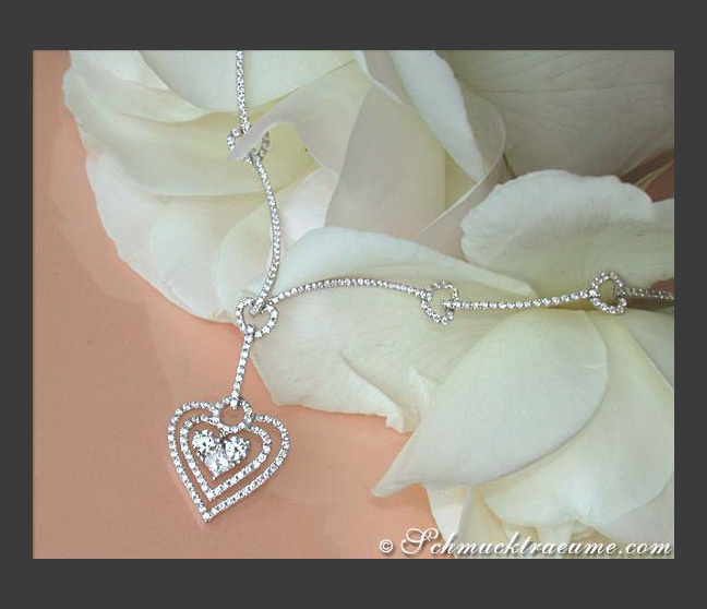 Exquisite Diamond Heart Necklace Exquisite Diamond Heart Necklace