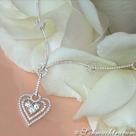 Brillanten Herz Collier