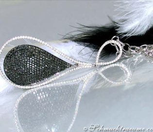 Exquisite Black & White Diamond Necklace