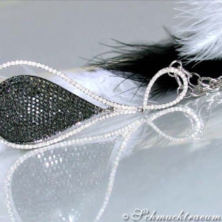 Exquisite Black & White Diamond Necklace