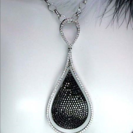 Exquisite Black & White Diamond Necklace