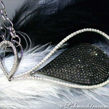 Exquisite Black & White Diamond Necklace